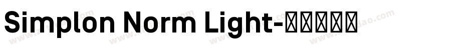 Simplon Norm Light字体转换